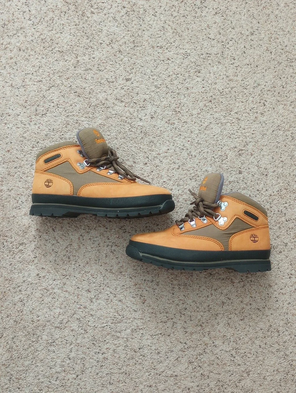 Timberland Orange Boots Boys Size 5